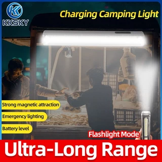 KKSKY ไฟฉุกเฉินพกพา หลอดไฟไร้สาย พกพาสะดวก มีแม่เหล็กติดผนัง LED IP67 กันน้ำ ไฟกลางคืน ไฟข้างเตียง แบบชาร์จไฟ USB ไฟฉาย