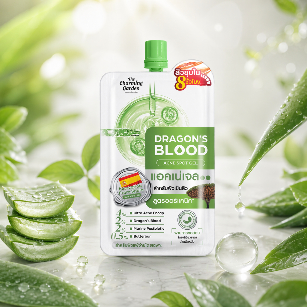 [Mall delivery] Dragon’s Blood Acne Spot Gel ดราก้อนบลัดซองเขียว [ของแท้ 100%]