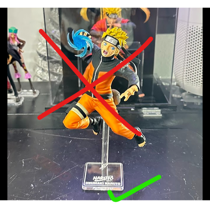 ไม่ได้ขายโมเดล ฐานโมเดลอะคริลิคใส naruto vibration star เก่า