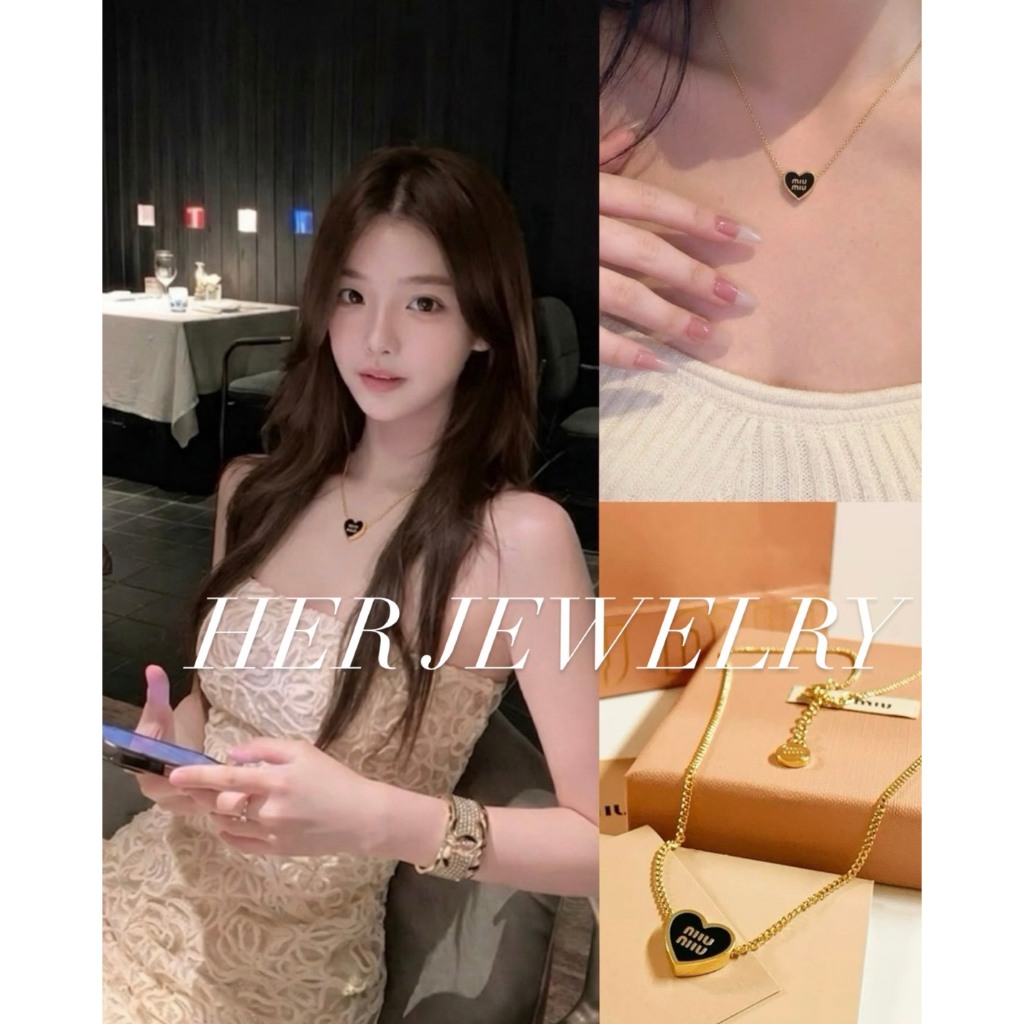 พร้อมส่ง ส่งไวสร้อยคอ M รุ่น Black heart