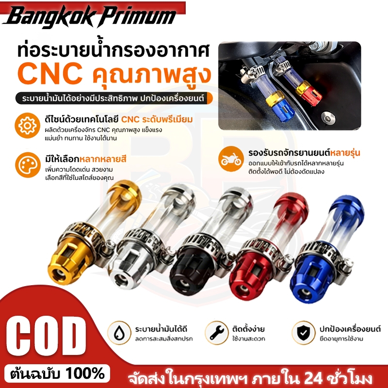 สายระบายท่อกรองอากาศแต่ง CNC Moritech ตัวอุดท่อกรองอากาศ สำหรับ GIORNO+125 LEAD125 PCX160 FORZA350 ฮอนด้าหลากหลายรุ่น