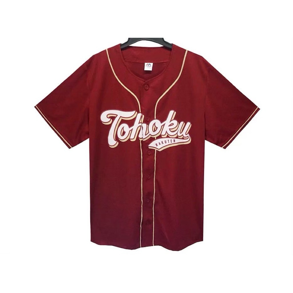 เสื้อเบสบอล ของแท้มือสองสีเลือดหมุ TOHOKU