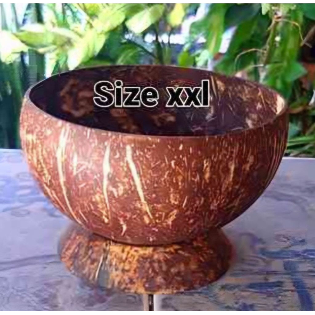 ชามกะลามะพร้าวแบบมีฐาน ไซส์ xxl ราคา 69 บาท