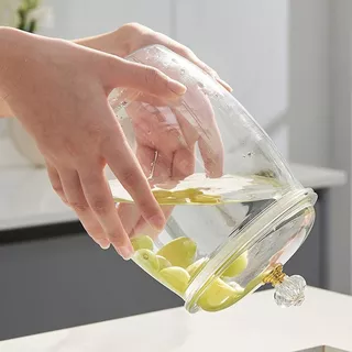 โถพลาสติกใสพร้อมฝาปิด 2L-18Lโหลสูญญากาศพร้อมฝาปิด โหลไวน์ดอง โถมัลติเกรนในครัวเกรดอาหาร เก็บขวดใส่ขนม กล่องเก็บของสด