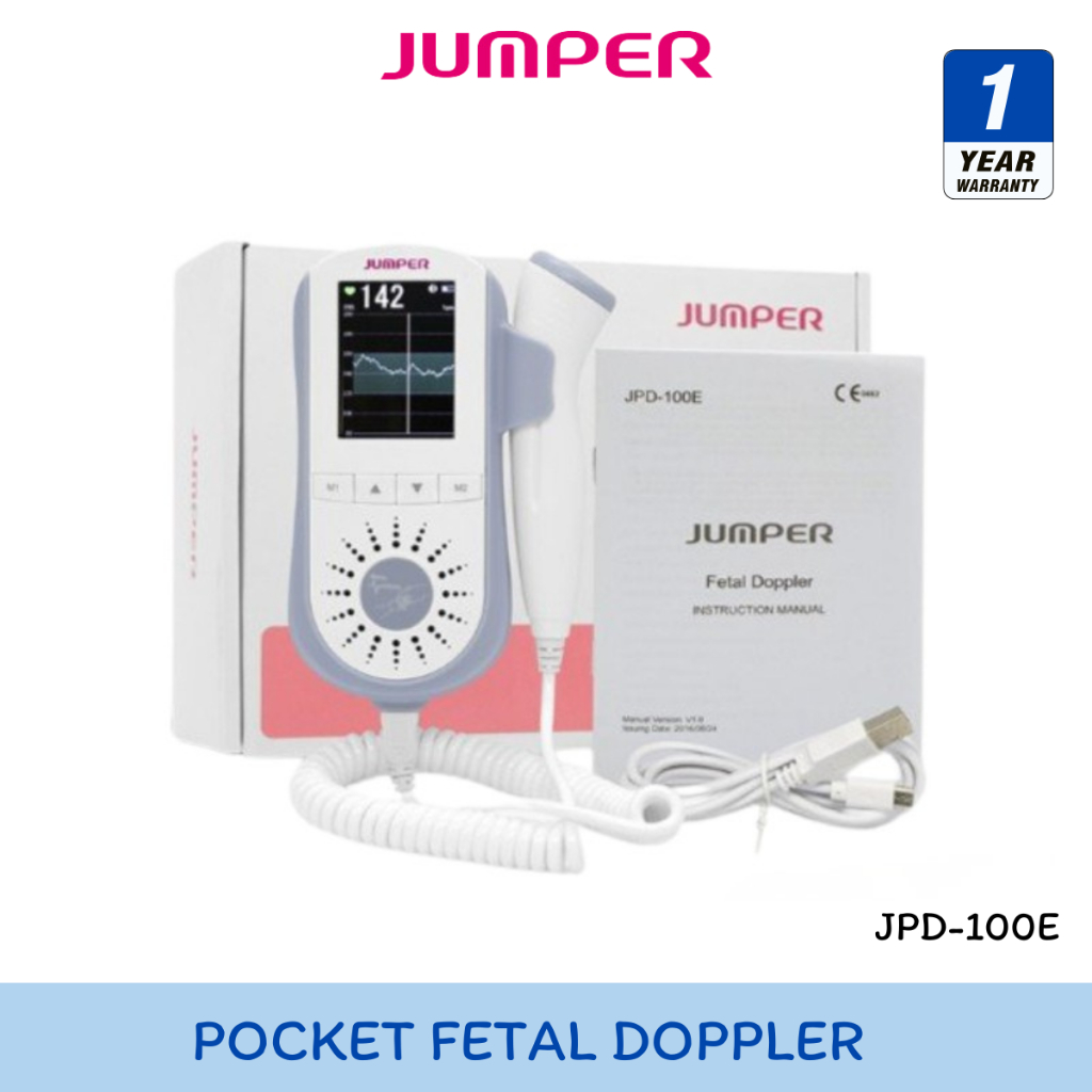 Jumper JPD-100E Pocket Fetal Doppler เครื่องตรวจการเต้นหัวใจทารกในครรภ์ รุ่น JPD-100E [1 Year Warran