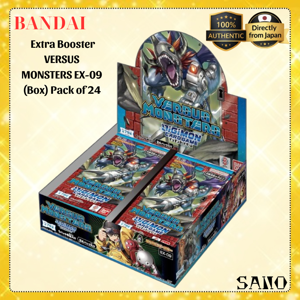 BANDAI Digimon Card Game Extra Booster VERSUS MONSTERS [EX-09] (BOX) containing 24 packs.