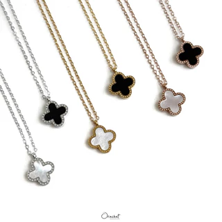 Orachat | Flower 14k necklace. (สร้อยคอตัวเรือนสแตนเลส)