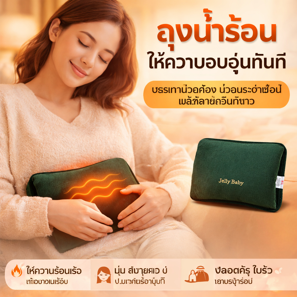 กระเป๋าน้ำร้อนไฟฟ้าแบบชาร์จ อุ่นเร็ว พกพาสะดวก สำหรับหน้าหนาว ปลอดภัย ใช้ได้ทุกที่ ผ้านุ่ม รักษาความร้อนได้ยาวนาน