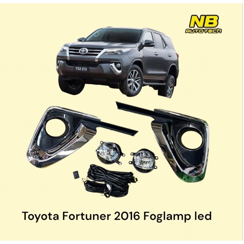 ไฟตัดหมอก fortuner 2015 2016 ไฟสปอร์ตไลท์ toyota new fortuner 2016 ทรงห้าง foglamp toyota fortuner 2