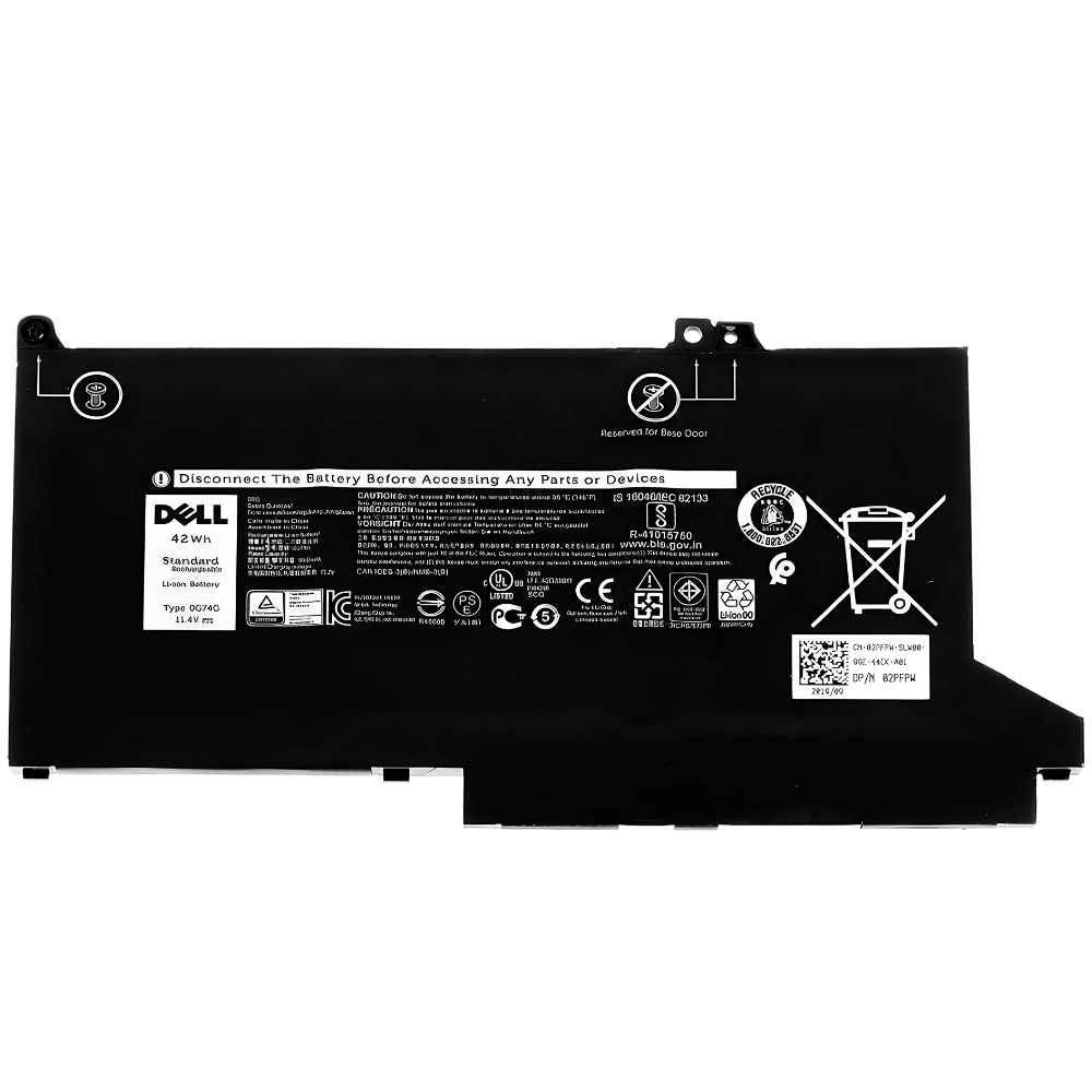 Battery Dell Latitude 7300, 3-Cell 42Wh 0G74G ของแท้รับประกัน 6 เดือน