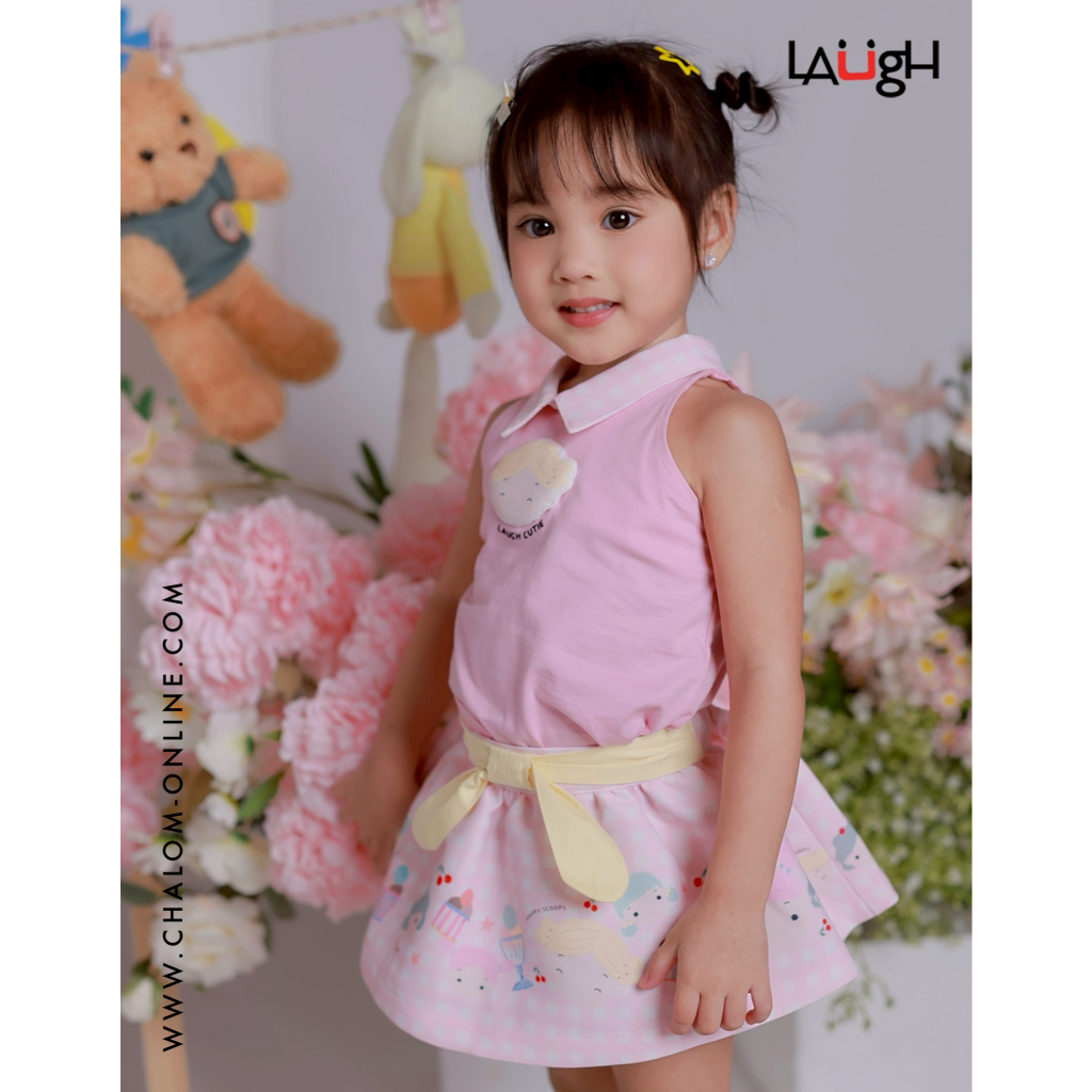 𝐋𝐀𝐔𝐆𝐇 𝐂𝐮𝐭𝐢𝐞 ชุดเซ็ทเสื้อ+กระโปรง : MS LA 260+261 CU49