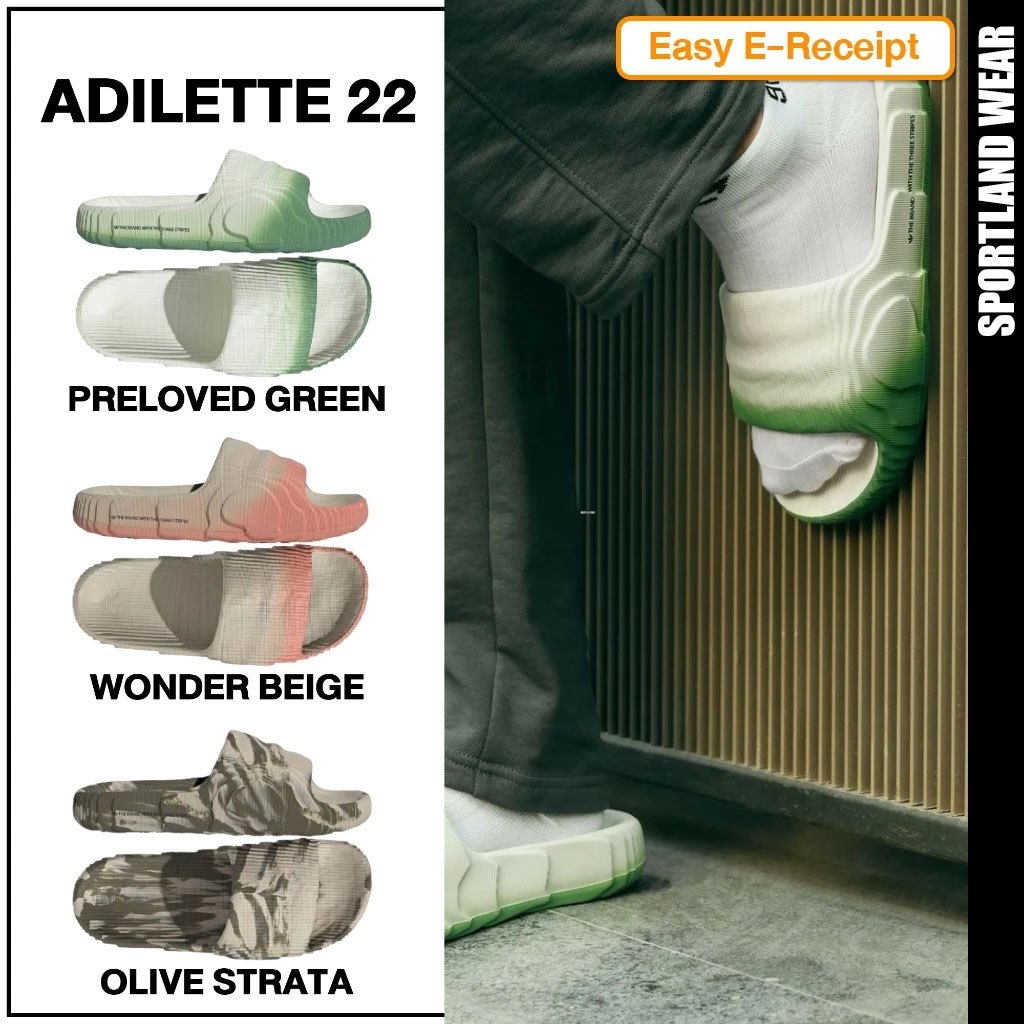 Adidas Collection รองเท้าแตะ Adilette 22 Slides IG5918 / IF3673 / IF3674 (2000)