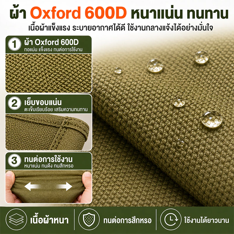 เก้าอี้แคมป์ปิ้ง เก้าอี้โยกสนามพับได้ รับน้ำหนัก 300 กก thumbnail 8