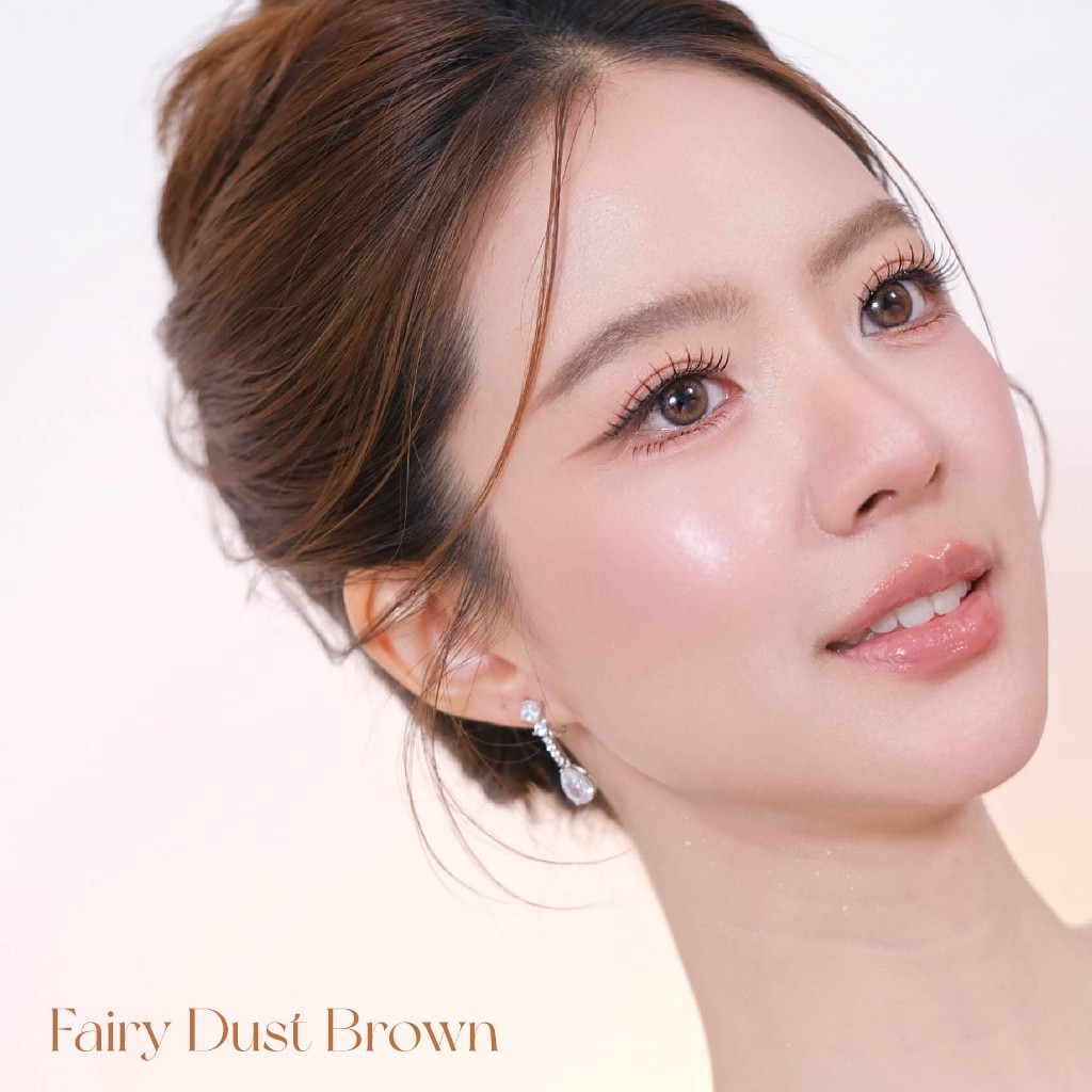 คอนแทคเลนส์รายเดือน Jolly Blink: Silicone Hydrogel สี Fairy Dust Brown [แถมฟรี case] รูปที่ 2