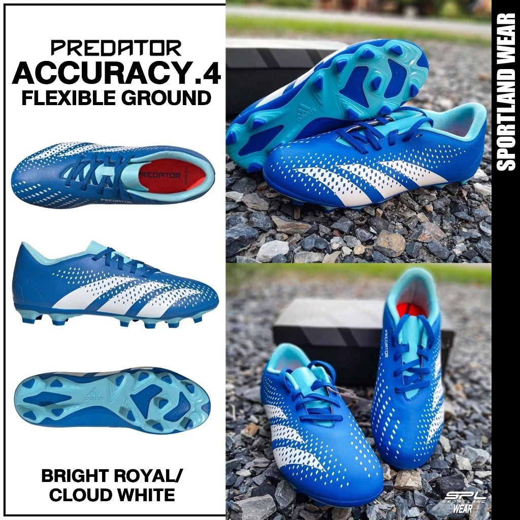 Adidas อาดิดาส รองเท้าฟุตบอล รองเท้าสตั๊ด FB Predator Accuracy.4 Flexible Ground Boots GZ0010 (2000)