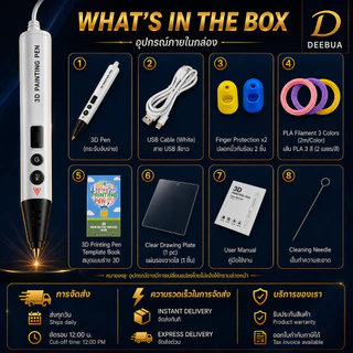 ปากกา 3D มืออาชีพ Metal Head หัวเหล็กไม่ตัน ลื่น ควบคุมง่าย | Professional 3D Pen Professional designed for precision