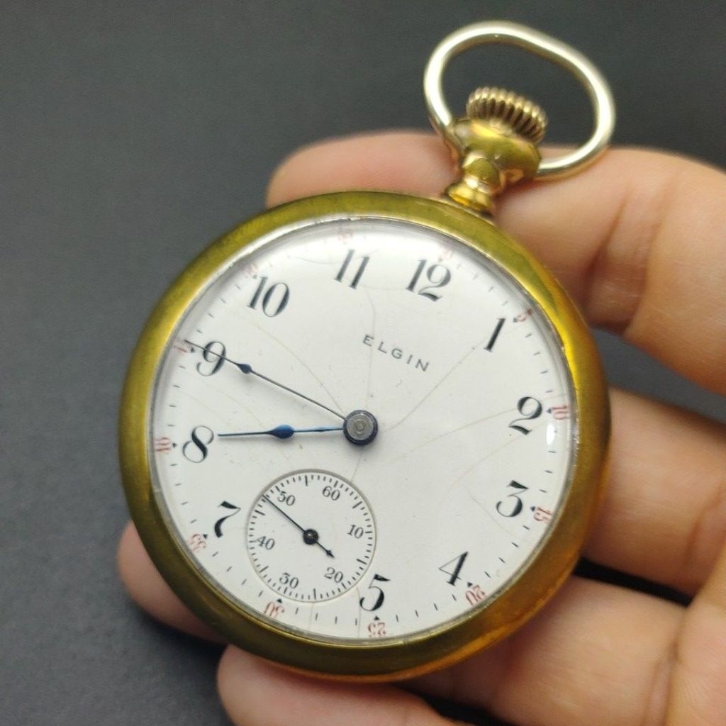 นาฬิกาพก โบราณ แบรนด์ ELGIN pocket watch ขนาด 53มม ยุคปี 1900 อายุร้อยปี เครื่องยังเดินดี  ..