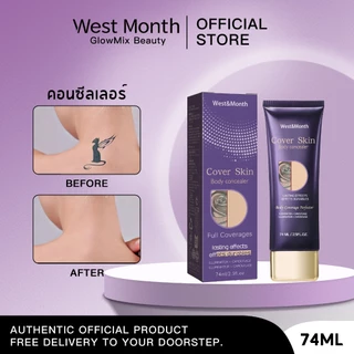 West&Month สักคอนซีลเลอร์ คอนซีลเลอร์ ปกปิดรอยสัก กันน้ำ ปกปิดแผลเป็นและปาน concealer รองพื้น