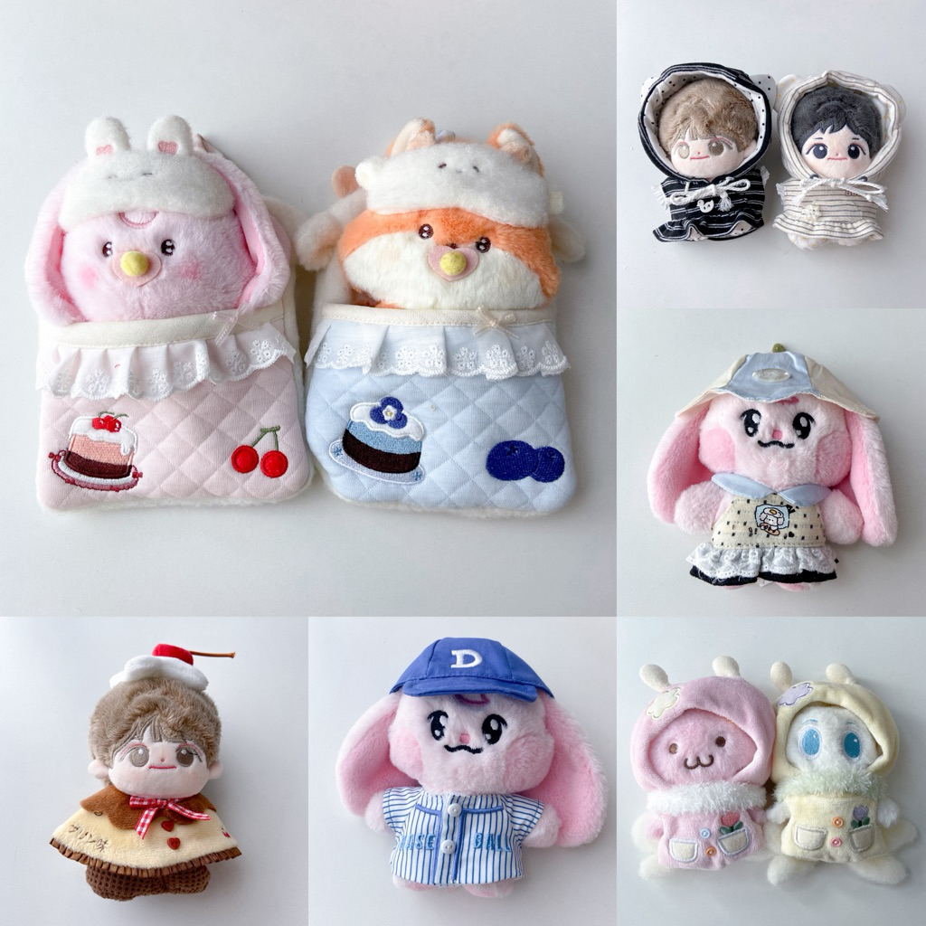 ♡ พร้อมส่ง | bunny & doll cloth ชุด เสื้อผ้า หมวก น้องกระต่าย ชุดตุ๊กตา 10 cm