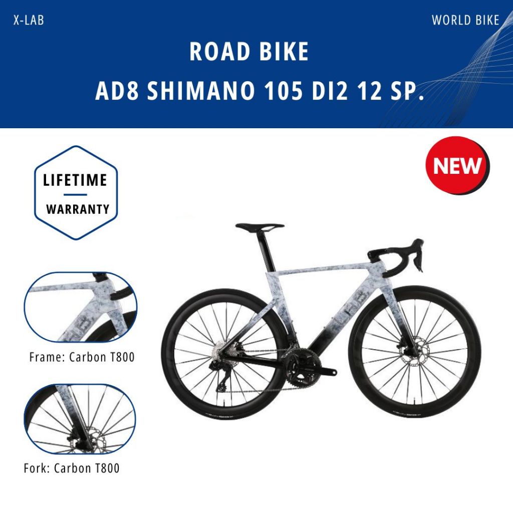 จักรยานเสือหมอบ X-LAB รุ่น AD8 ชุดเกียร์ Shimano 105 Di2