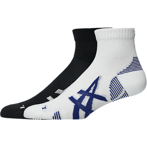 ASICS :  3013B358.002 2 PACK CUSHIONED RUN QUARTER SOCK UNISEX ถุงเท้าชายหญิง