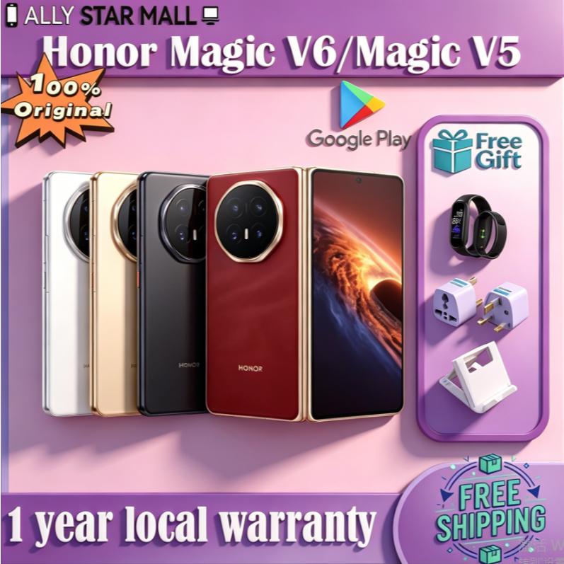 Honor Magic V6/Honor Magic V5/Snapdragon 8 Elite Gen 5/Snapdragon 8 Elite 7.95" | สนับสนุนไทยและ Google Honor Phone