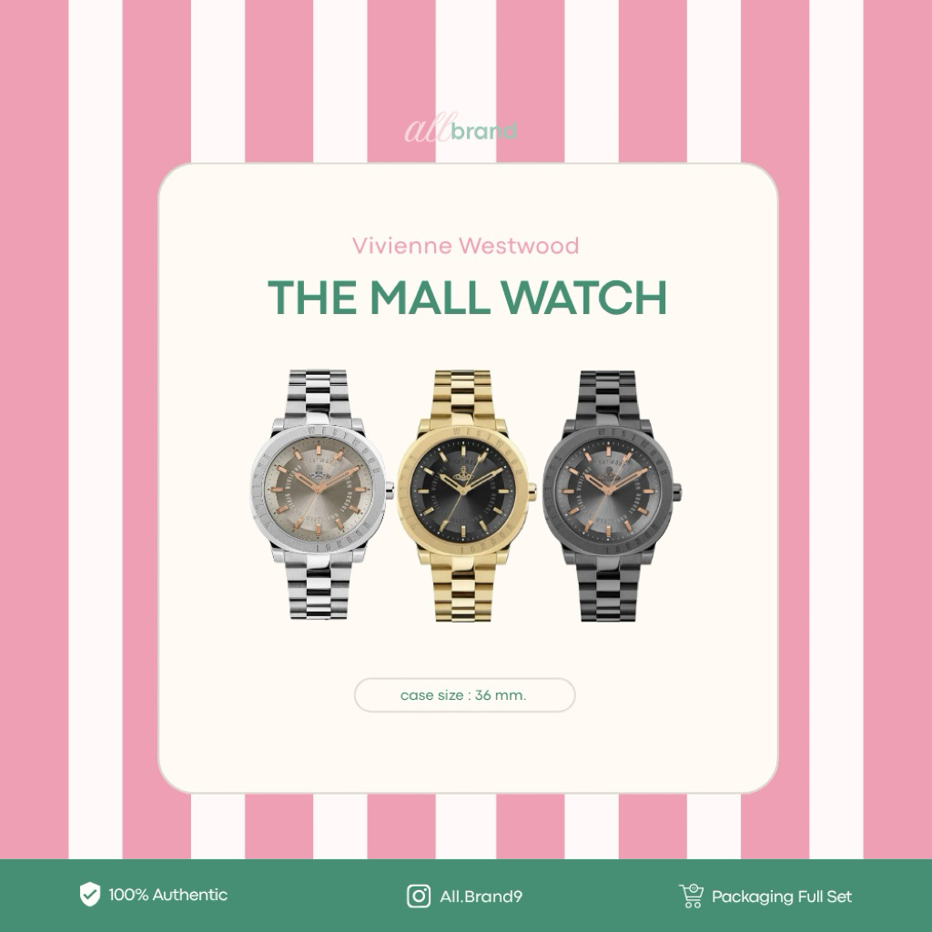[ฟรี! กล่องเครื่องประดับ] (พร้อมส่ง) นาฬิกา Vivienne Westwood รุ่น THE MALL🪐