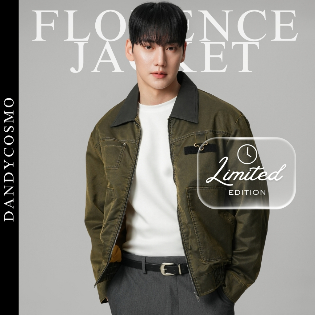 DANDY COSMO |[2สี]แจ็คเก็ต รุ่น FLORENCE ทรง Semi-Loose Fit ดีไซน์มีเอกลักษณ์ ซับในอย่างดี ตัดเย็บระดับ Tailor made