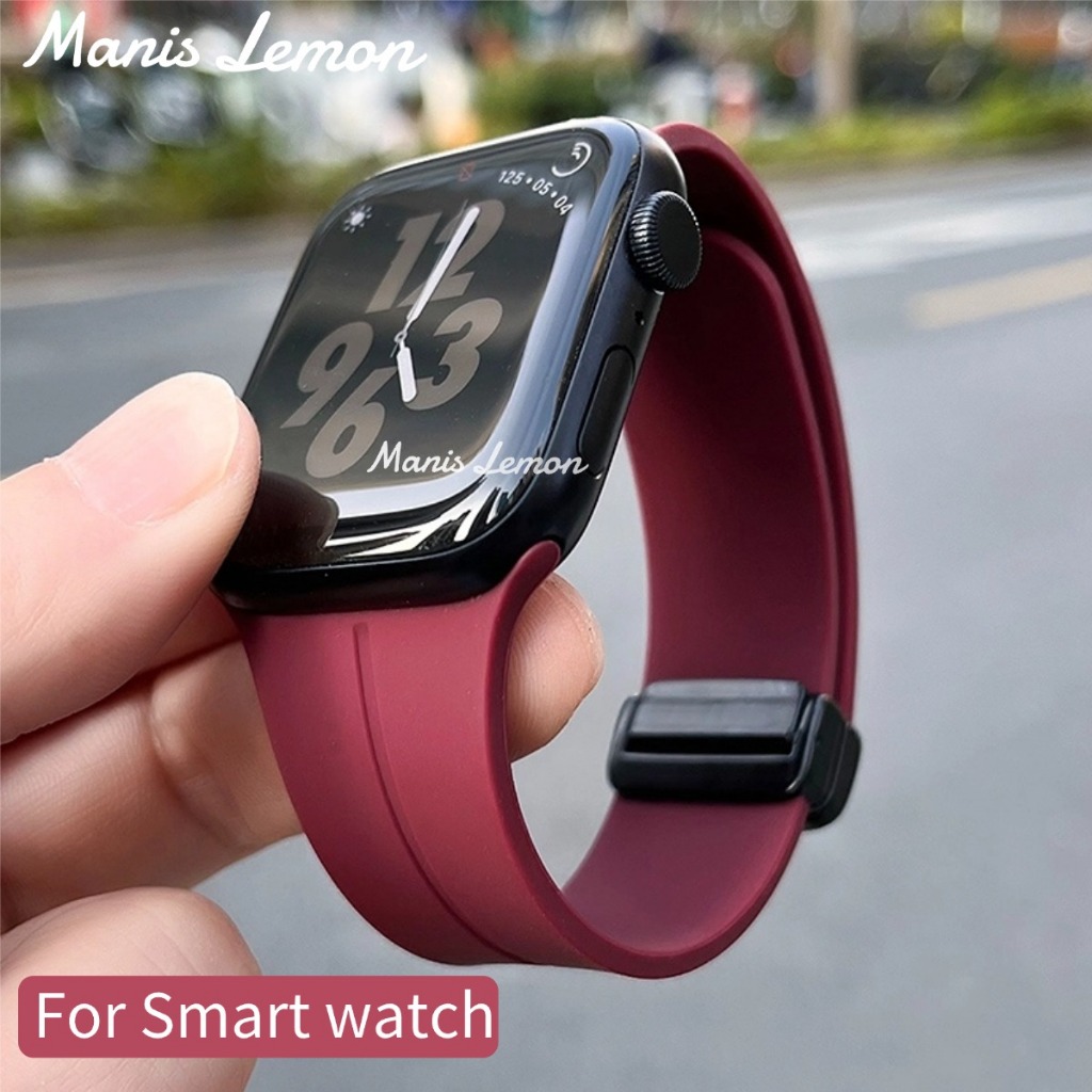 Manis Lemon แหวนแม่เหล็ก MagGo สายนาฬิกาข้อมือ for Smart Watch Series 11 10 9 8 3 4 SE 6 7 2 Ultra 49 46 45 44 40 41 mm
