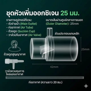 ท่อต่อ พ่นน้ำ สร้างฟองอากาศ O2 by Mofish Aquarium