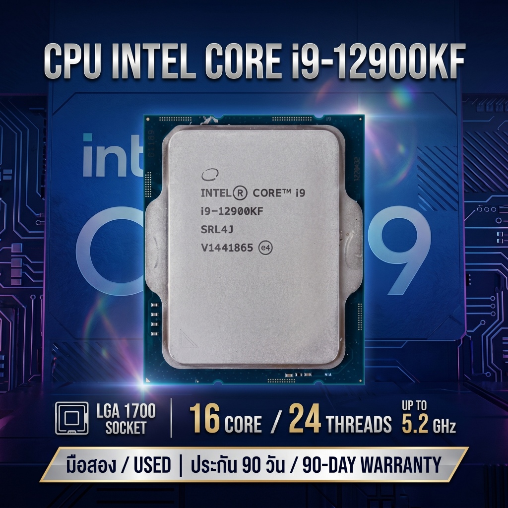 [มือสอง] CPU Intel Core i9-12900KF 16C/24T LGA1700 ประกัน 90 วัน