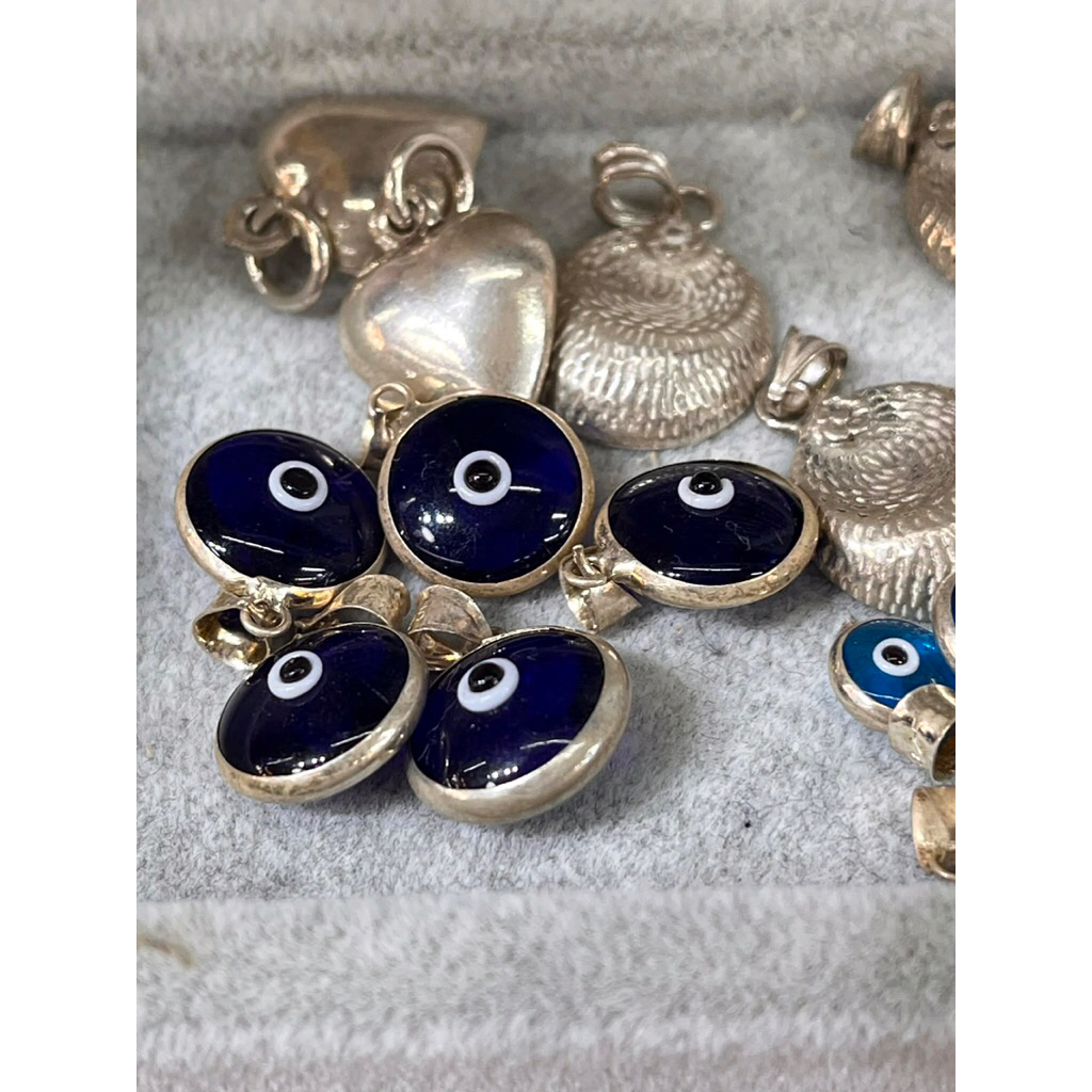 จี้เงินแท้ evil eye จากตุรกี วัสดุเงิน แก้ว สินค้าจากตุรกี