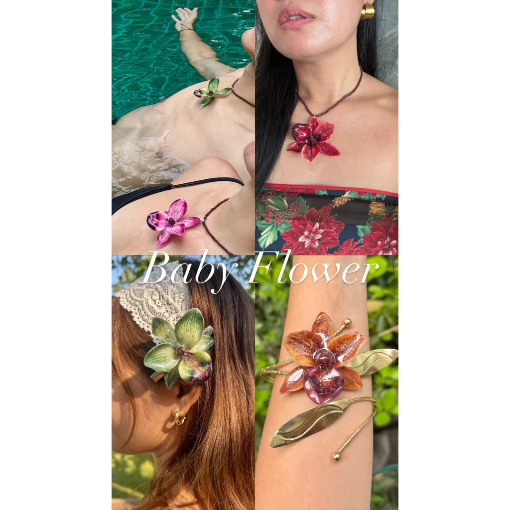 สร้อยดอกกล้วยไม้ 🍎 มีพร้อมส่ง มีส่งฟรี ส่งทุกวัน เป็นงาน HandMade ❗️มีส่งทันทีค่ะ❗️มีราคาส่งสอบถามได้ค่ะ