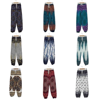 🐘 กางเกงช้าง Thai Pants กางเกงเอวเชือก ผ้าเรยอนนุ่ม ลายช้าง ลายไทย ใส่เที่ยวทะเล ส่งด่วน