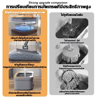 2026 รุ่นล่าสุด ปี ไม้ถูพื้น แยกแห้งและเปียก ถังถูพื้น หมุนได้360องศา ผ้าหนาพิเศษ แถมผ้าให้ ผ้าหนาพิเศษ ชุดถังปั่น ถูพื้