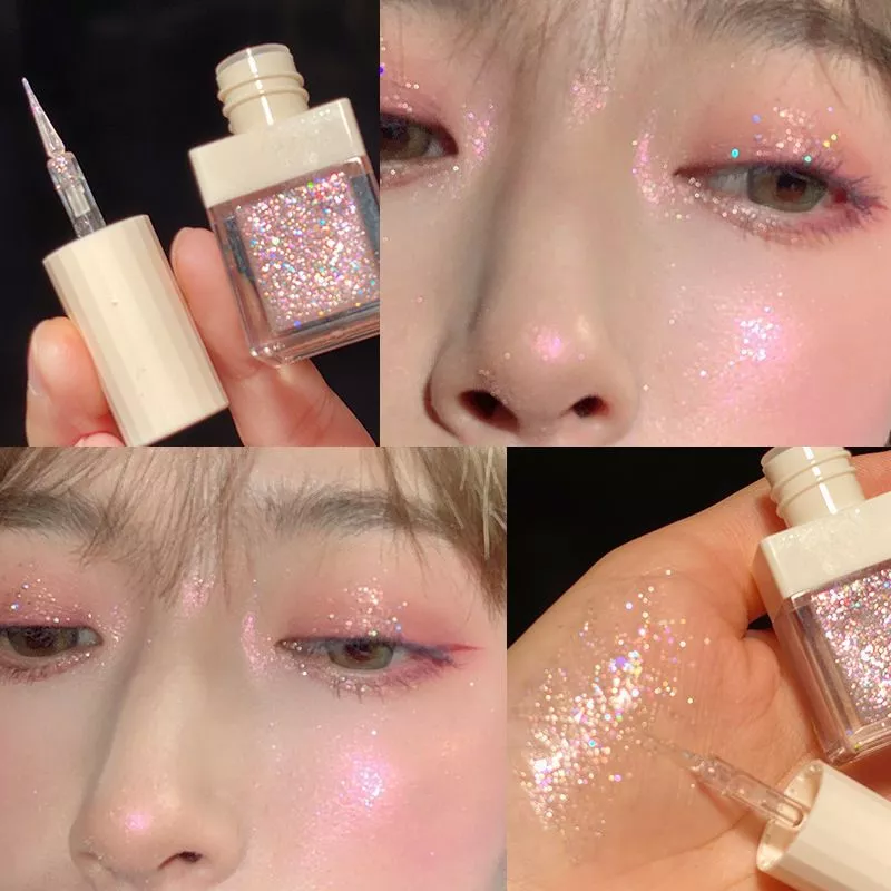 อายแชโดว์เนื้อลิควิด/ชิมเมอร์/eyeshadow/ไฮไลท์/กลิตเตอร์/ไฮไลเตอร์/สีติดทนนาน/กันน้ำ/อเนกประสงค์