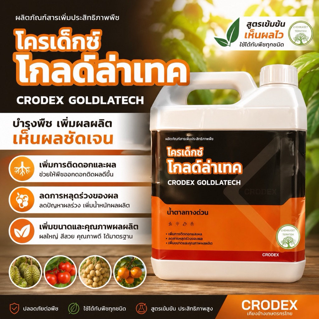 โครล่าเทค#โฉมใหม่ โกลด์ล่าเทค ขนาด 5 ลิตร น้ำตาลทางด่วนแก้ปัญหาพืชโทรมและช่วยเพิ่มผลผลิต