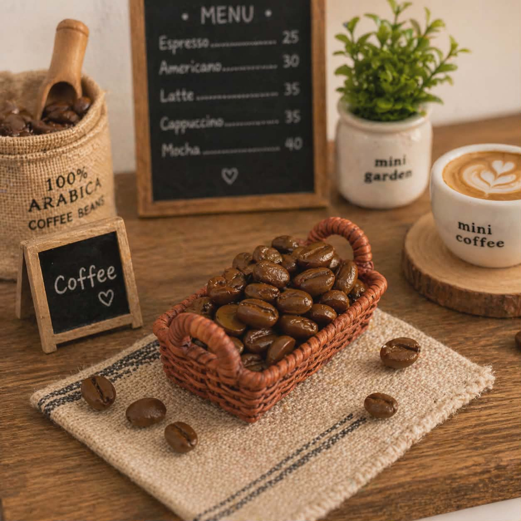 j179/6เมล็ดกาแฟขนาดเล็กพิเศษของจิ๋วของเล่นขนาด 7.5*5.5 มม.แพ็คละ 95-100 ชิ้น