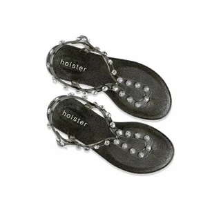 holster australia รองเท้าแตะรัดส้นผู้หญิง supermodel glitter สี pewter