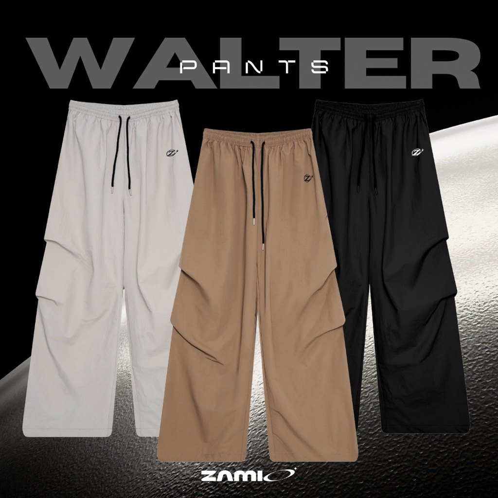 ZAMIO WALTER pant กางเกงผ้าร่มทรงกระบอกใหญ่