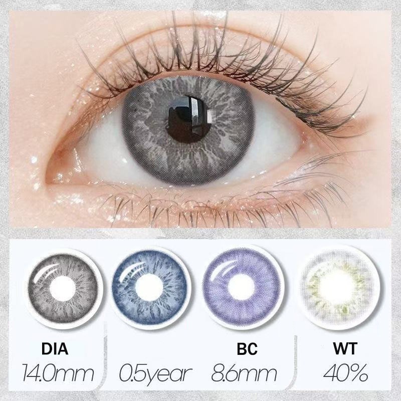 ✨👀 IDOLLENS ROZE AIRY (WHITE/PURPLE/BLUE/PURPLE GREEN) คอนแทคเลนส์รายครึ่งปี คอนแทคเลนส์เกาหลี