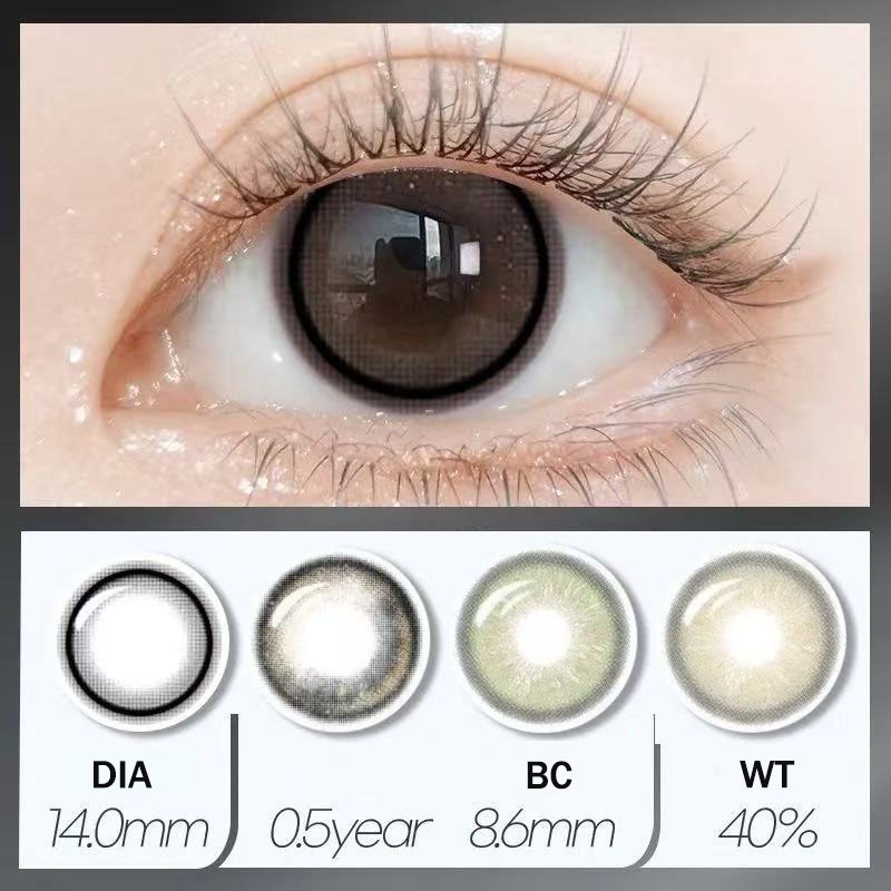 ✨👀 IDOLLENS ROZE AIRY (BLACK/GREY/GREEN) คอนแทคเลนส์รายครึ่งปี คอนแทคเลนส์เกาหลี