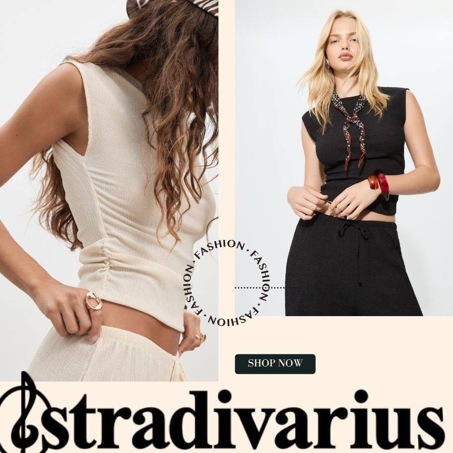 STRADIVARIUS   TEXTURED CAP SLEEVE T-SHIRT WITH GATHERING ดีเทลทรงจับจับข้าง