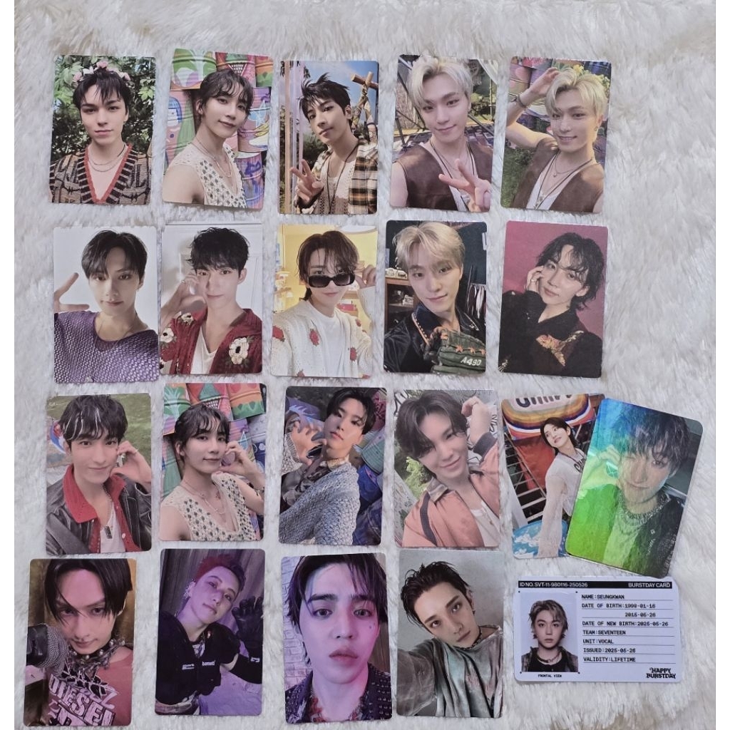 สุ่มการ์ด Seventeen /การ์ดบั้มseventeen ได้การ์ด 2 ใบต่อ1สุ่ม
