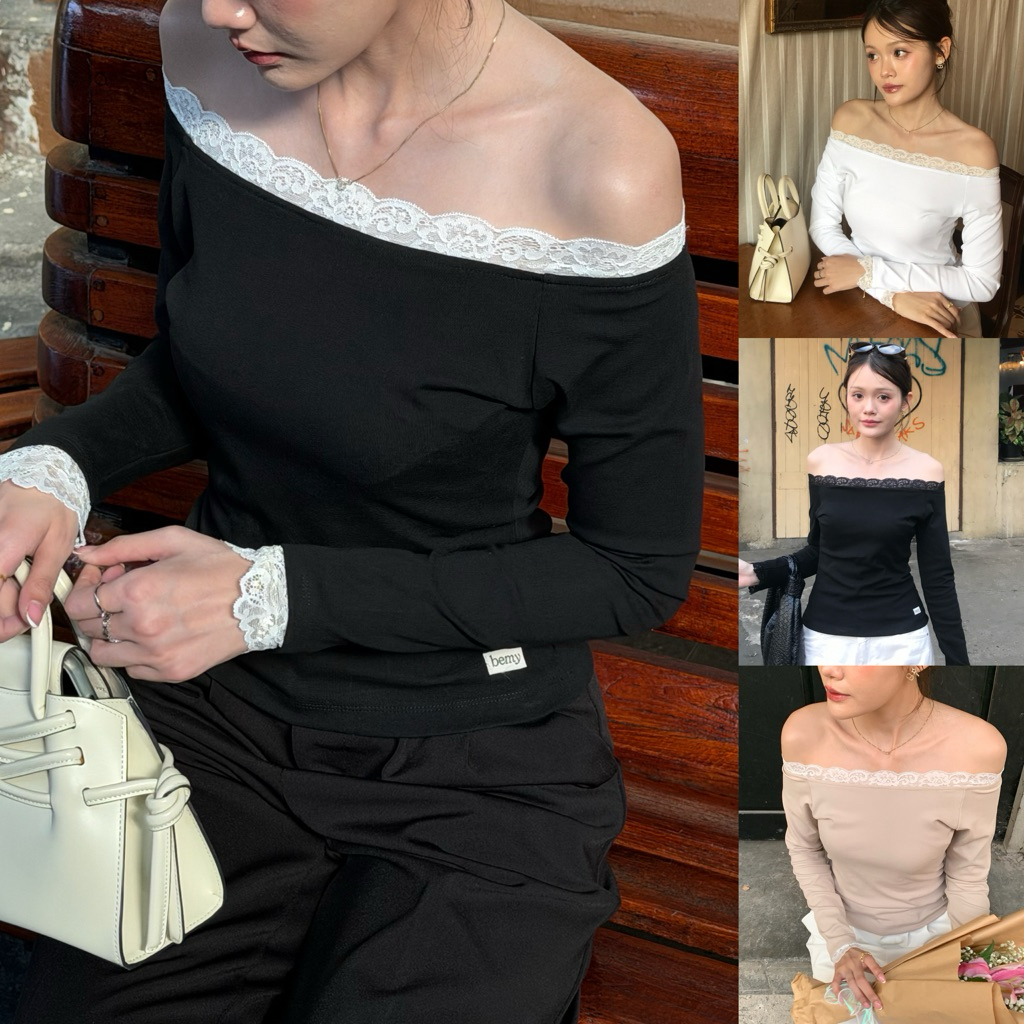 BEMYCHIC เสื้อปาดไหล่ Lucy top: สวยหวานลงตัว แมทช์ง่ายทุกสไตล์