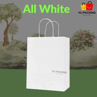 🛍️แพค 20 ใบ🛍️ถุงกระดาษลายน่ารัก หูหิ้วหนา พร้อมส่ง | ใส่ของขวัญ เบเกอรี่ แพ็คสินค้า คละลาย มี 4 ไซส์