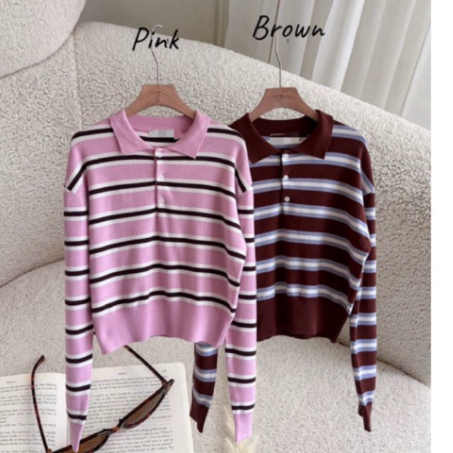 เสื้อแขนยาว เกาหลี สีชมพูใหม่ซักไม่ได้ใส่ seoul collection sweater