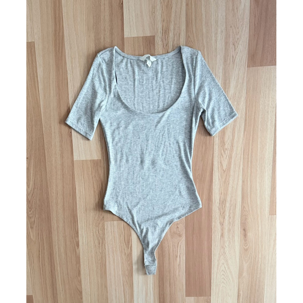 h&m bodysuit rib t shirt