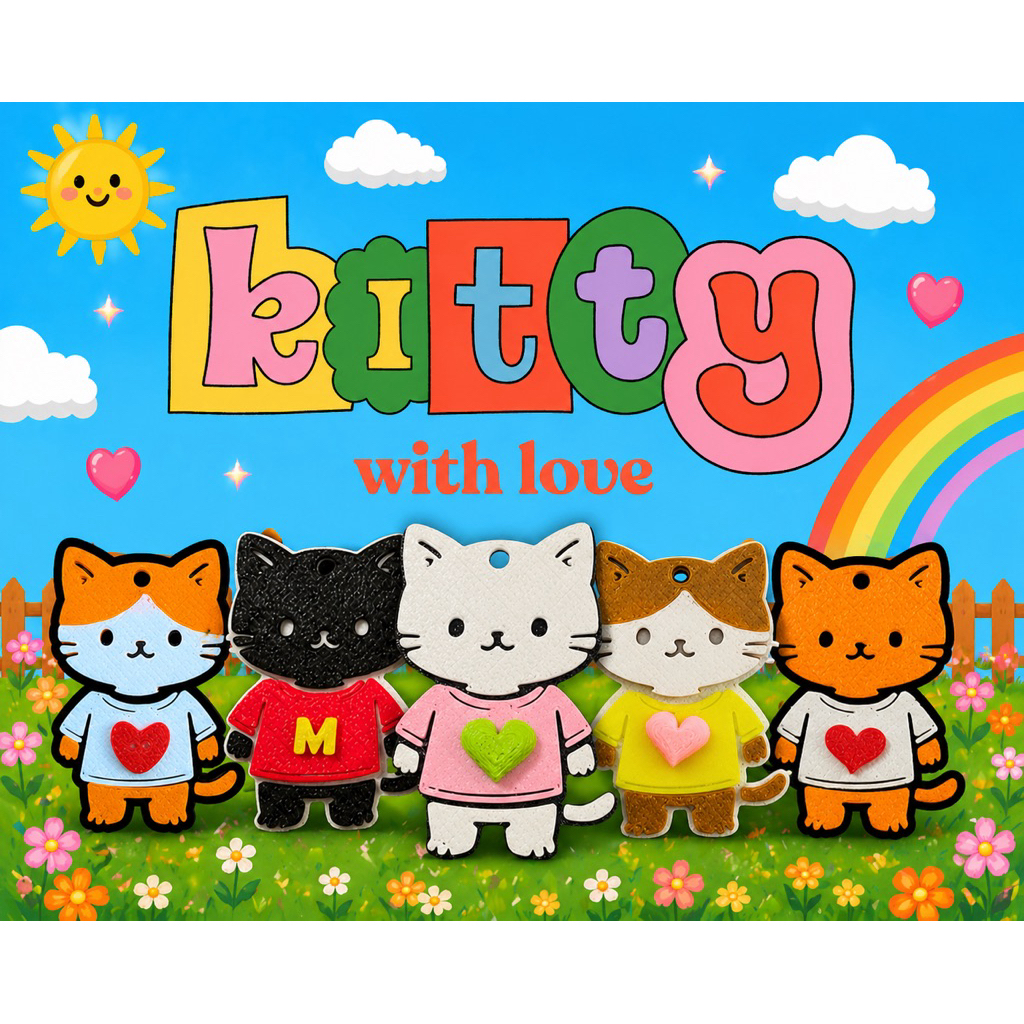พวงกุญแจ Kitty with love ทาสแมวต้องมี❤️
