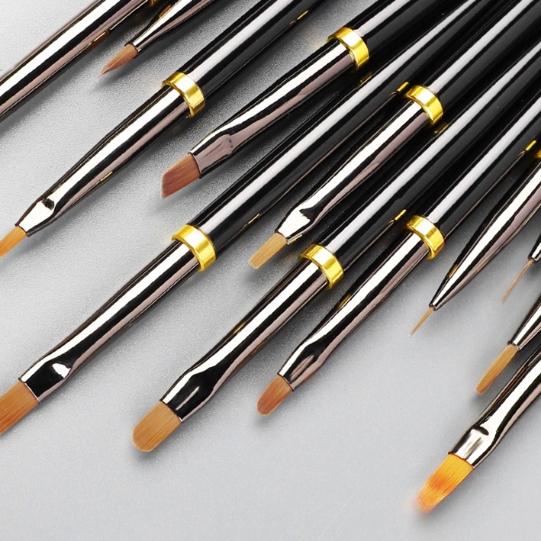 Nail Art Brush Set, Multi-Functional Gel Painting Pens for Lines, French Tips & 3D Carving
